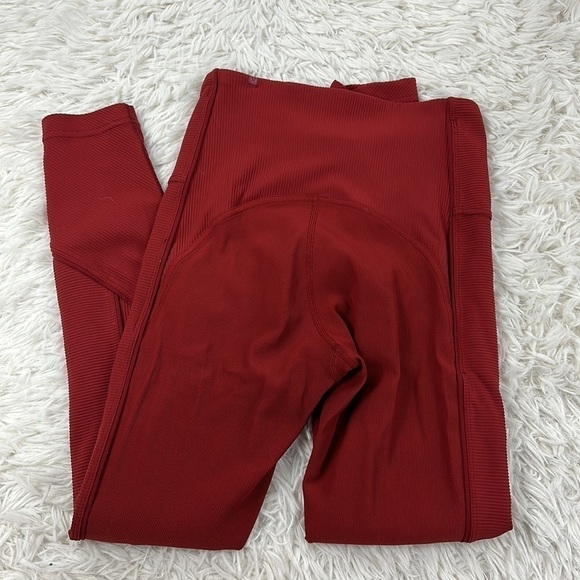 Lululemon Daily Lineup 7/8 Tight *25" Dark Sport Red - Picture 5 of 6